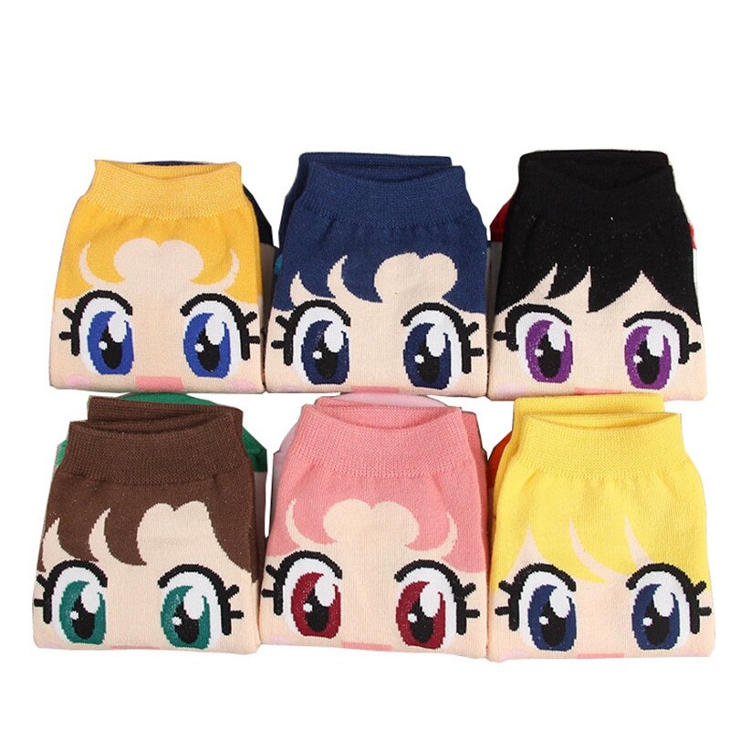 Sexy Anime Sailor Moon Cute Cartoon Socks Sailor Moon Cosplay Costume Lolita Cartoon Socks New Fashion Girls Womens Cotton Socks