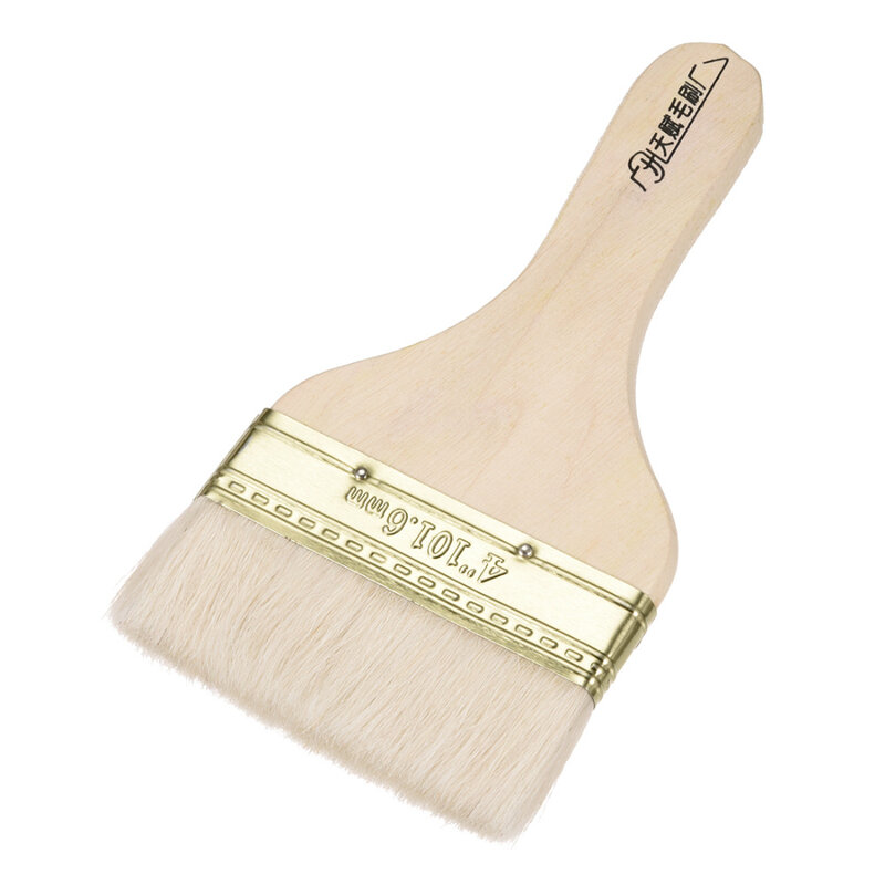 UXCELL New Arrival 1PCS Paint Tools 35x101.6x10mm Reusable Boar Bristle Paint,Varnish,Gesso,Stains Woolen Brushes,Wooden Grip