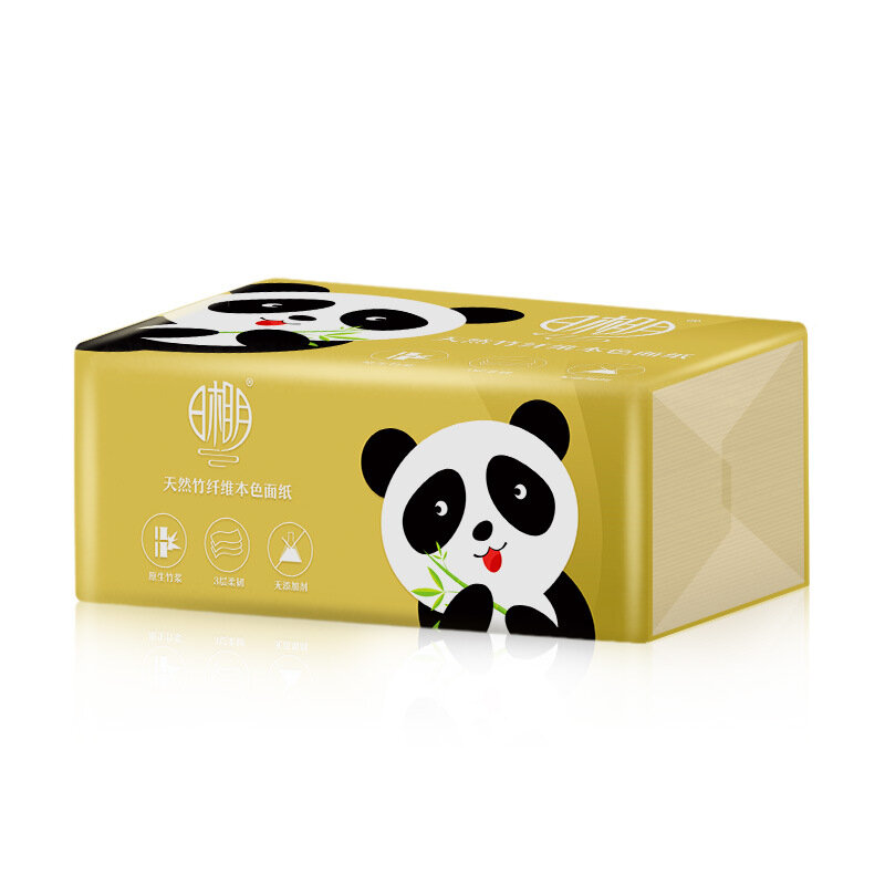 6 pacotes/conjunto de papel de cor natural-guardanapos de desenho com sun moon nativo puro 3 camadas de bambu polpa face tecido