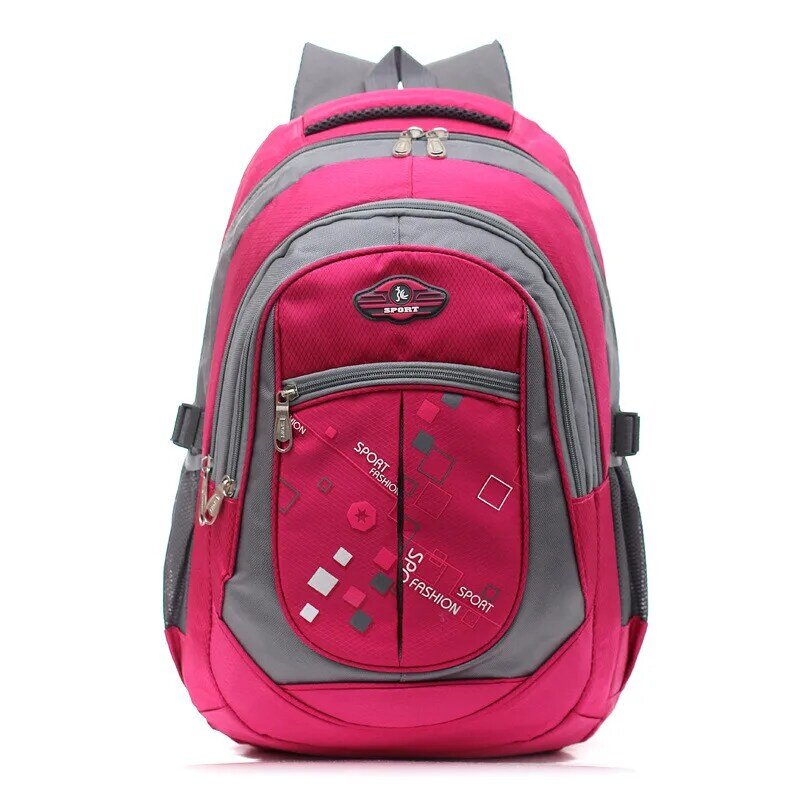 Mochila escolar infantil de nylon, mochila impermeável de grande capacidade para meninos e meninas, para livros, para estudantes