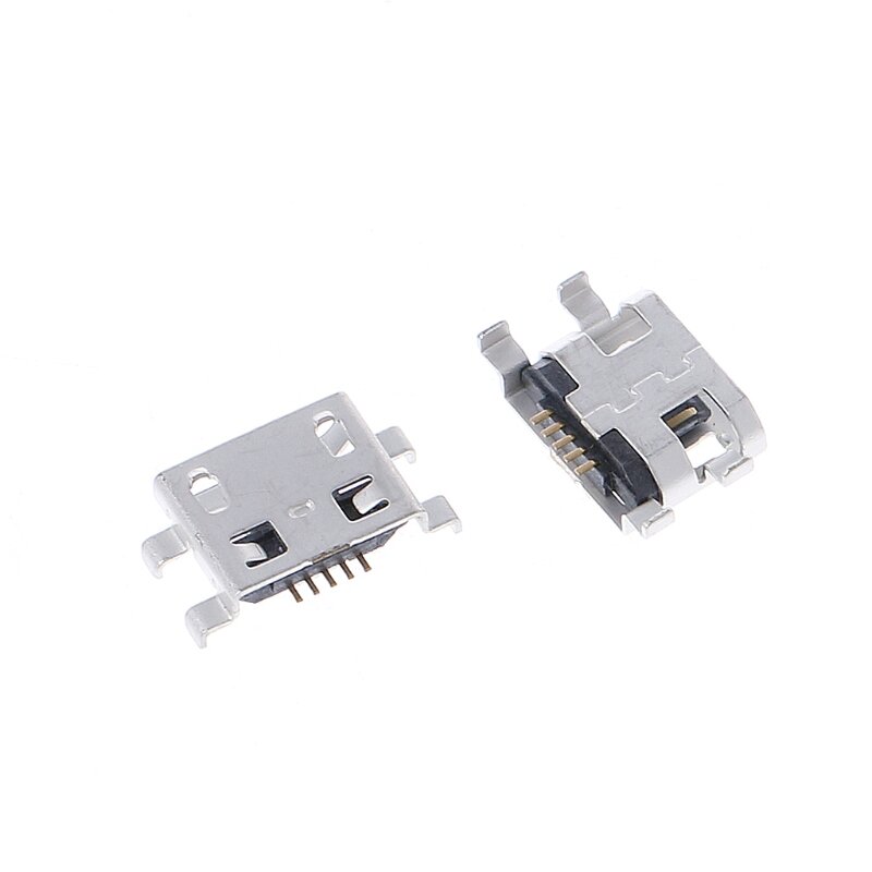 10 Pcs Type B Micro USB 5 Pin Female Charger Mount Jack Connector Port Socket