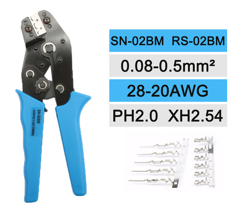 Mini ferramenta de friso europ, alicate de friso estilo SN-48B-1.5mm2, ferramenta multi ferramenta, azul 0.5 RS-48B SN-01BM RS-01BM