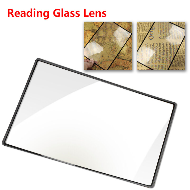 Vergrößerungs Lesen Glas Objektiv 180X120mm Convinient A5 Flache PVC Lupe Blatt X3 Buch Seite Vergrößerung