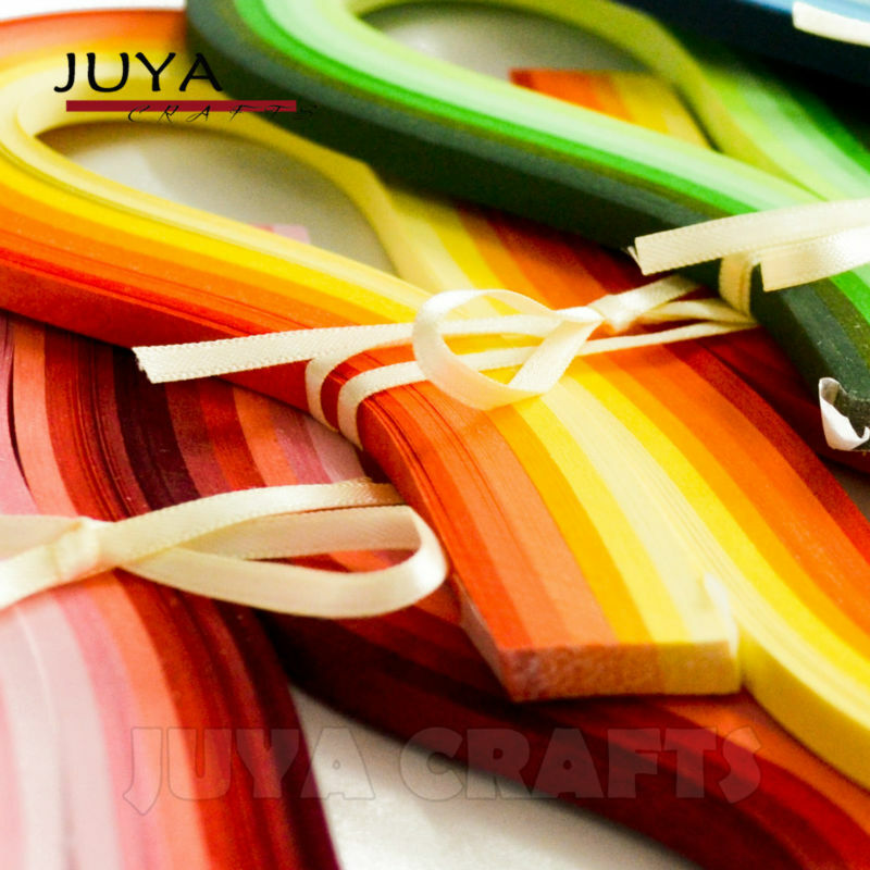 Juya紙クイリング36シェード色、540ミリメートルの長さ、3/5/7/10ミリメートル幅、720ストリップ総diy紙ストリップ手作りペーパークラフト