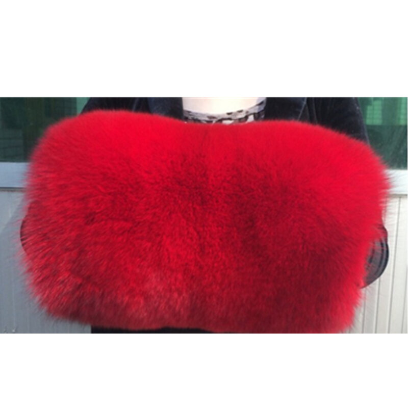 New fashion High Quality Imitation Fox Fur Leather Imitation Luxury Full Hand Warmer Muff Warm Hand Tube Cuff