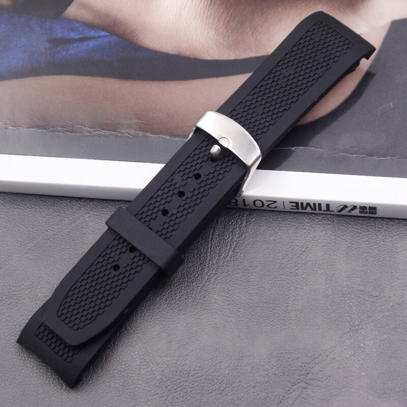 Cinturino in Silicone accessori per orologi da uomo fibbia 24mm cinturino in gomma morbida impermeabile per sport all'aria aperta da donna