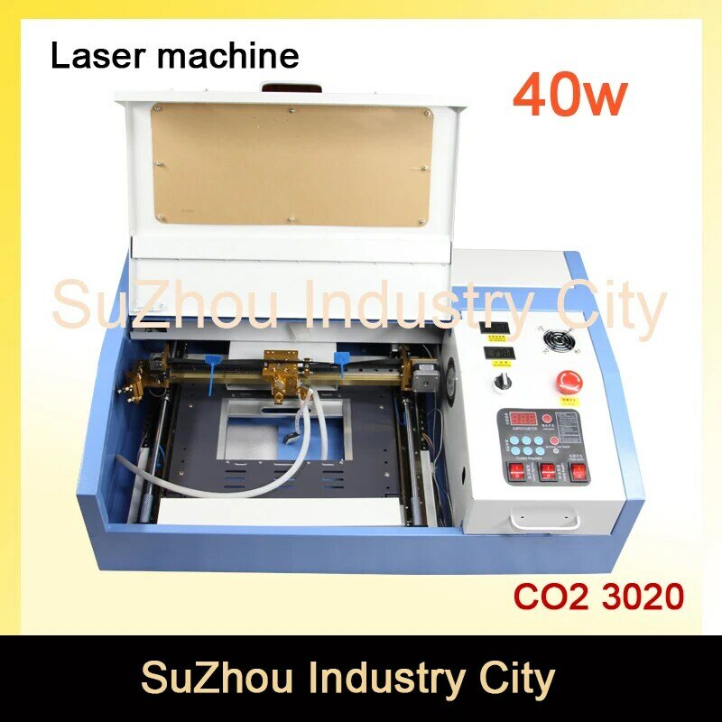 Laser Engraving Mesin 110V 220V 40W 200*300 Mm Mini CO2 Grafir Laser Engraving Mesin Pemotong 3020 Laser dengan USB Olahraga