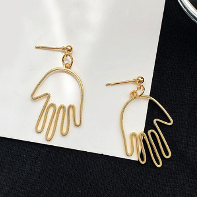 Hot Abstract Face Earrings For Women Hollow Drop Earrings Human boucle doreille femme 2019 Fashion Jewelry