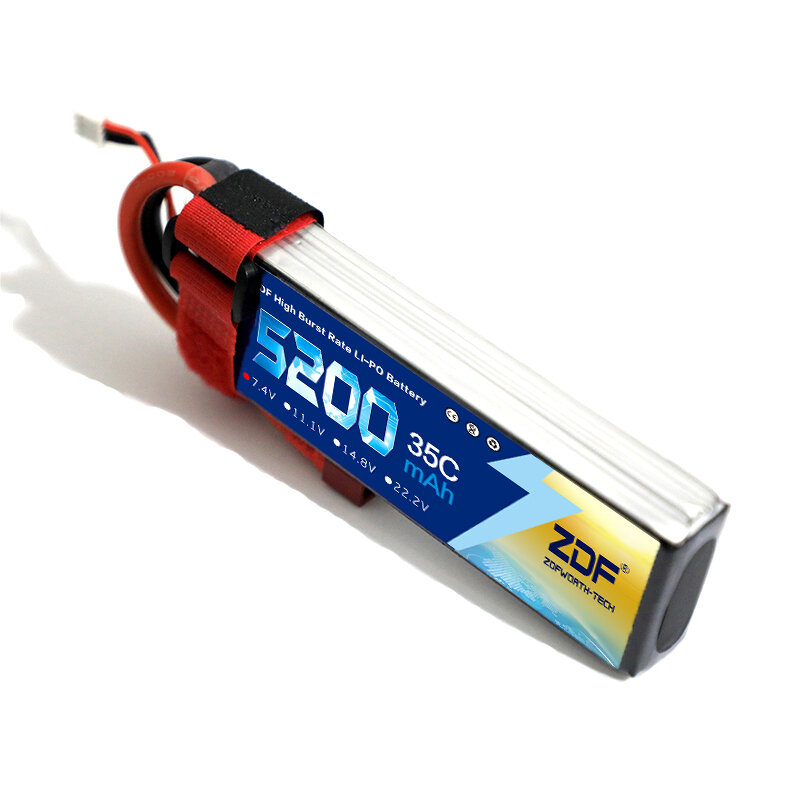 ZDF Racing-batería lipo 2S para helicóptero de control remoto, batería de polímero de litio, 7,4 v, 5200mAh, 35C, para rc, coche, barco, quadcopter