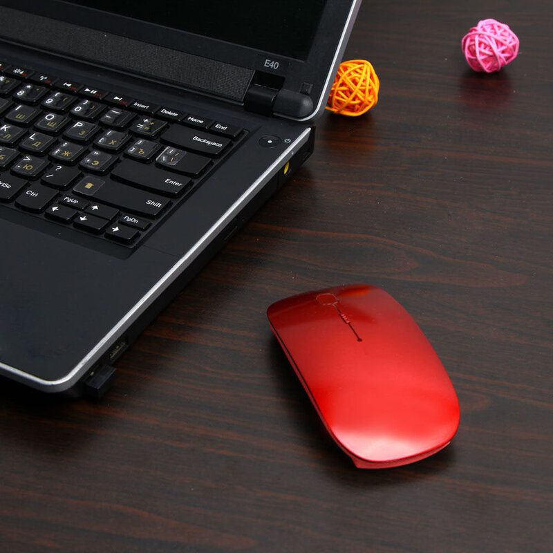 Baru 1600 DPI USB Optik Mouse Komputer Nirkabel 2.4G Penerima Mouse Super Tipis untuk PC Laptop