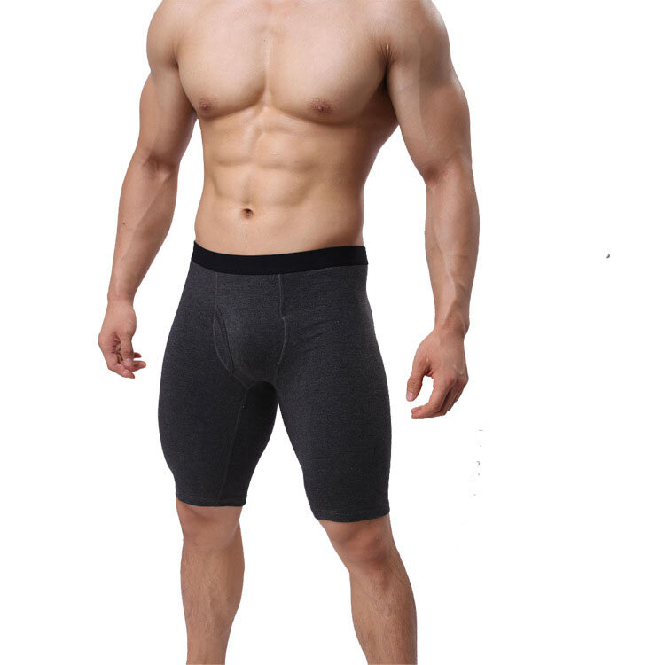 Boxer en coton doux pour homme, sous-vêtement de Sport, tendance, pour course à pied, Fitness