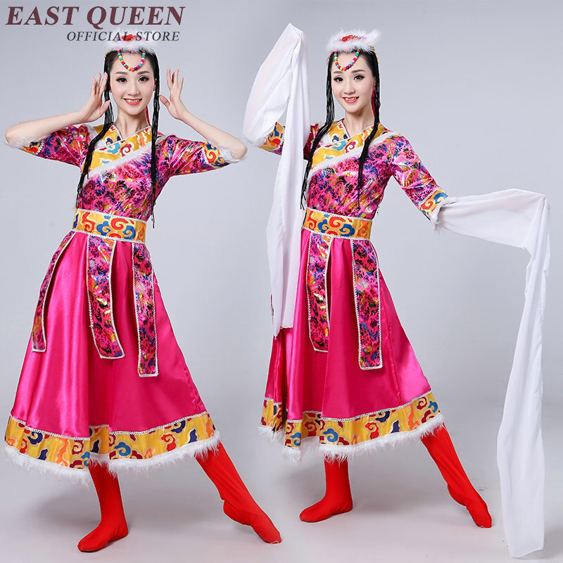 Ropa de disfraz mongol, trajes de Baile Folclórico chino, vestido de escenario, ropa de actuación de danza mongola, DD141