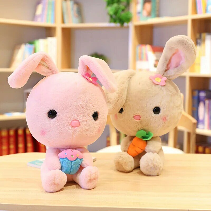 Novo dos desenhos animados bonito fruta coelho brinquedo de pelúcia boneca máquina bonecas