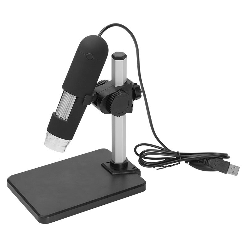 Aomekie-microscópio com câmera de vídeo digital, zoom 1000x, usb, 8 leds, lupa, microscópio digital com ascensão e outono, de terceiros
