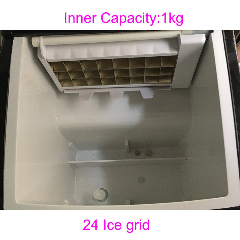 Xeoleo 15kg/24h Ice maker Cube ice machine 1kg storage acciaio inossidabile 1.5L water box 24 ice grid 22*22*22mm Coffee shop/Bar use