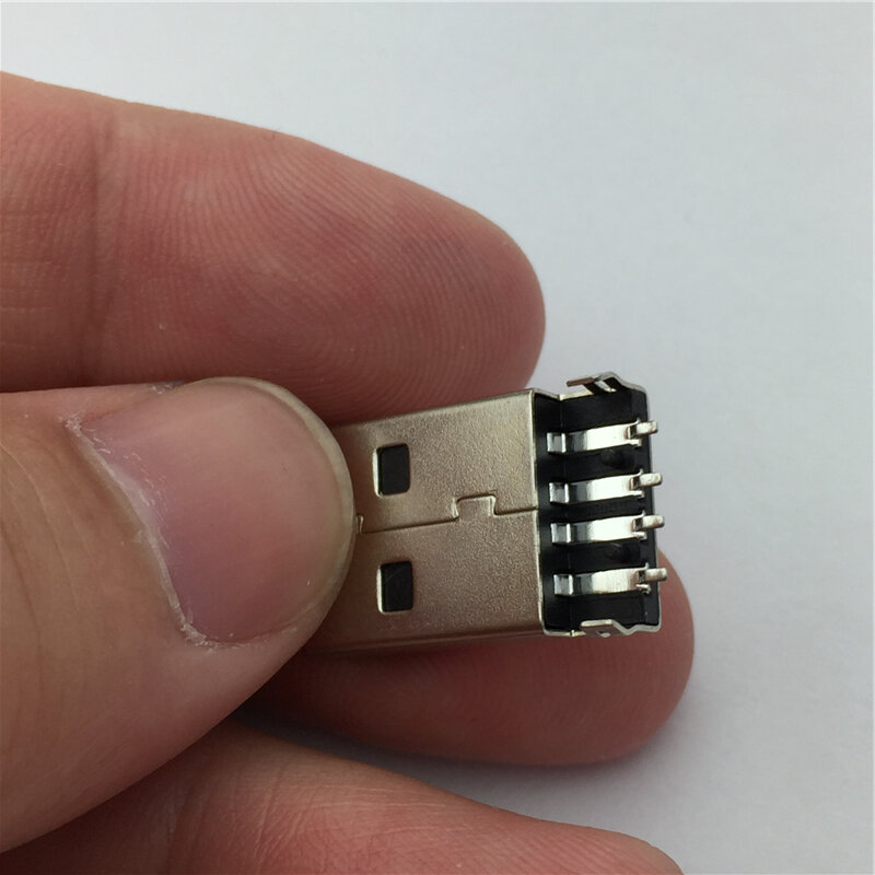10 قطعة/الوحدة USB 2.0 4Pin نوع المكونات الذكور SMT موصل أسود G49 لنقل البيانات شحن مجاني