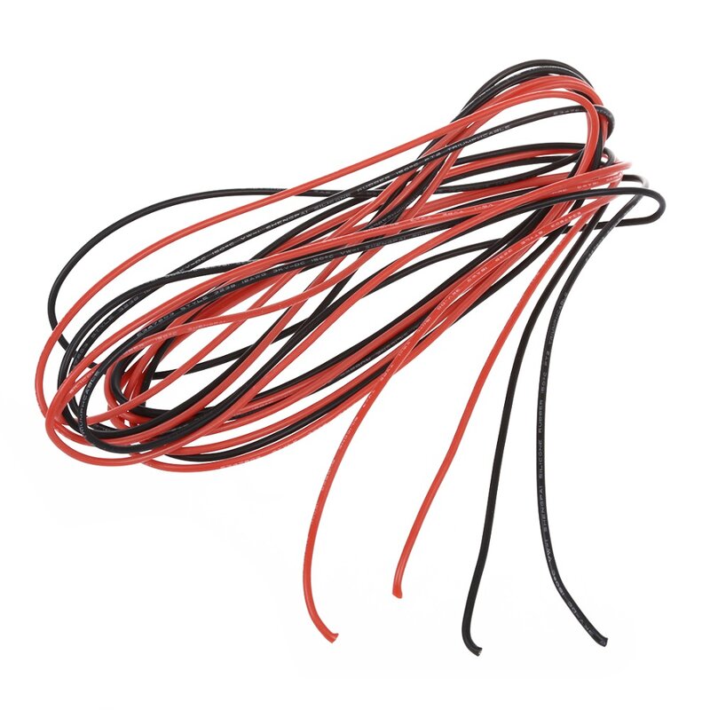 2015 Hot 2x3M 18 calibre AWG Cable de goma de silicona Rojo Negro Flexible