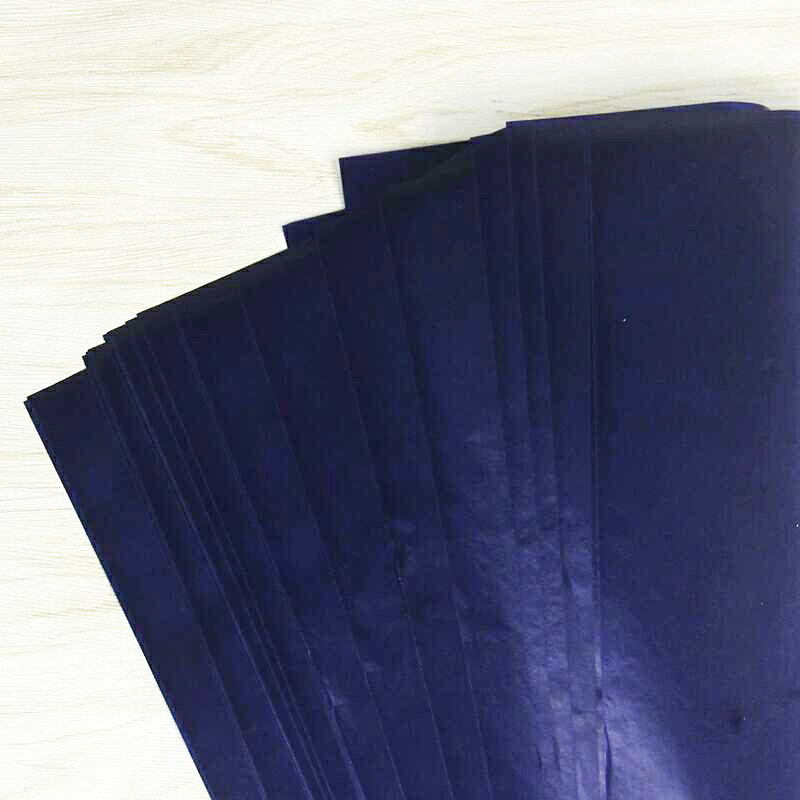50pcs Blue Double Sided Carbon Paper Accounting 48K Thin Type Stationery Paper Finance Carbon Paper Office  School Stationery