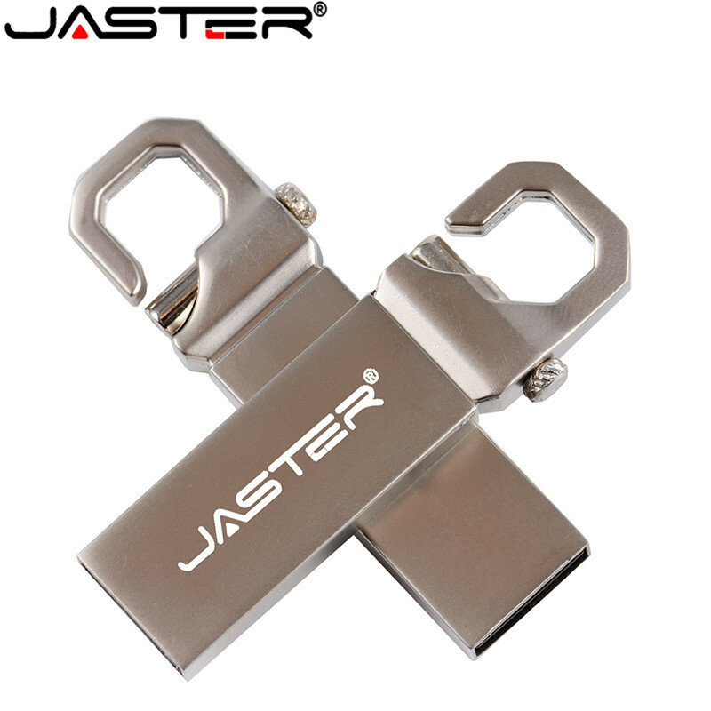 Jaster pendrives de metal, pen drive de alta velocidade usb 2.0 de 64gb 32gb 16gb 8gb 4gb