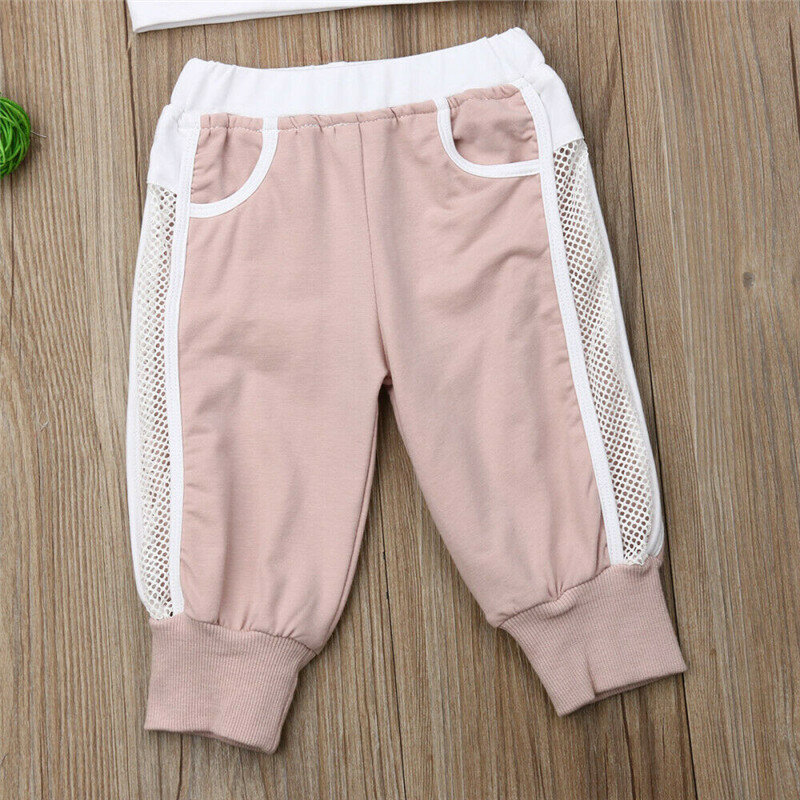 Lato 2 sztuk stroje 2019 Pudcoco noworodka dziewczynka ubrania krótkie bluzki kamizelka długie spodnie dresy ubranie dla dziewczynki