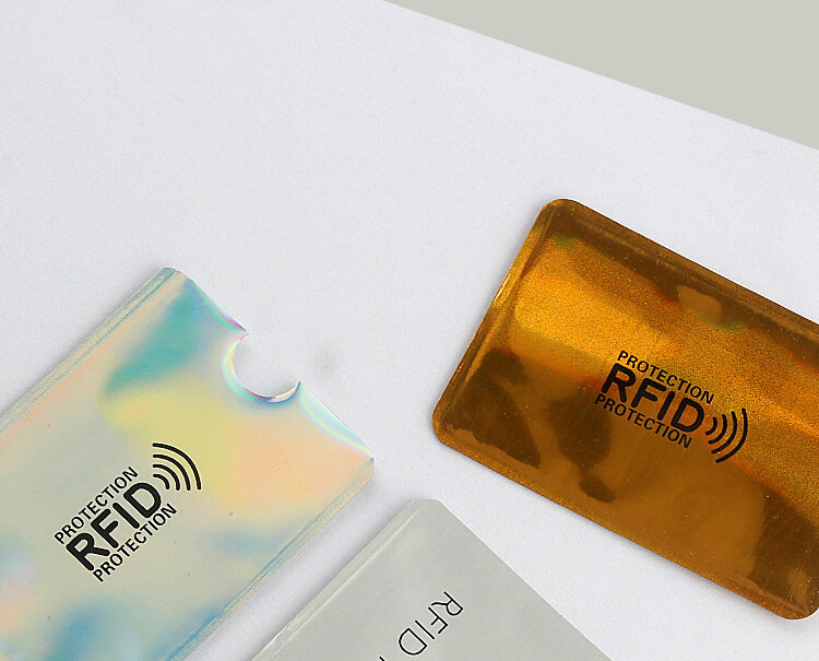 Hjkl Anti RFID Dompet Memblokir Reader Kunci Kartu Bank ID Kartu Bank Kasus Perlindungan Logam Kredit Sesame Seeds Pemegang RFID dompet
