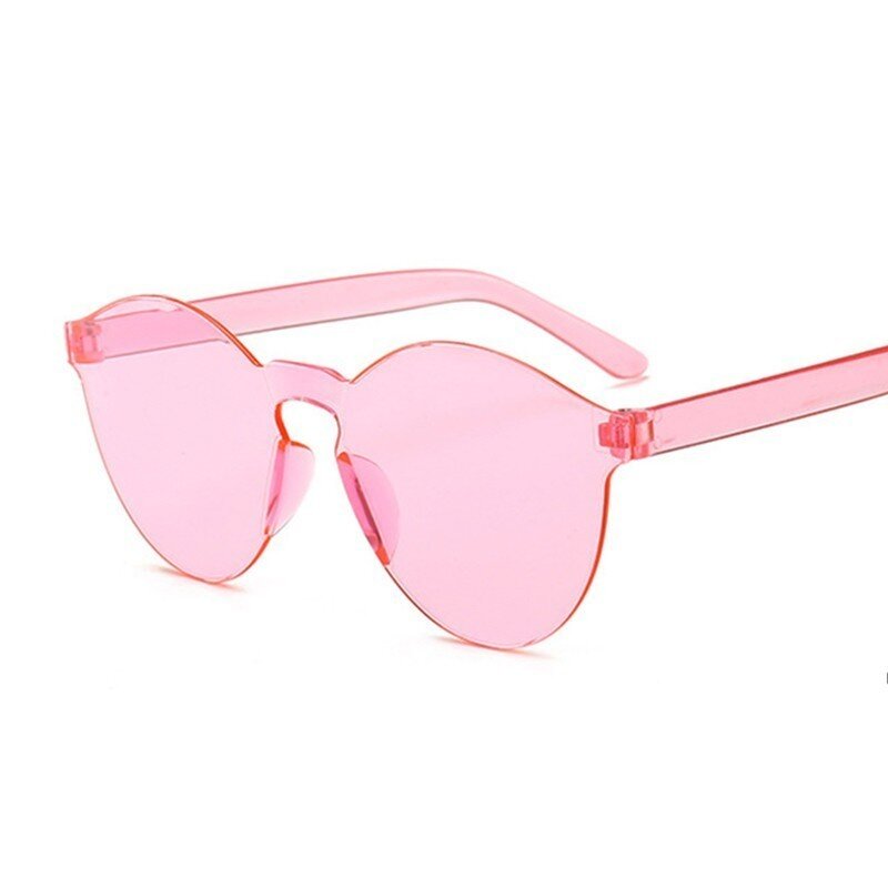 Óculos de sol redondo de verão, óculos de sol para mulheres, designer de marca, transparente, cor fresca, uv