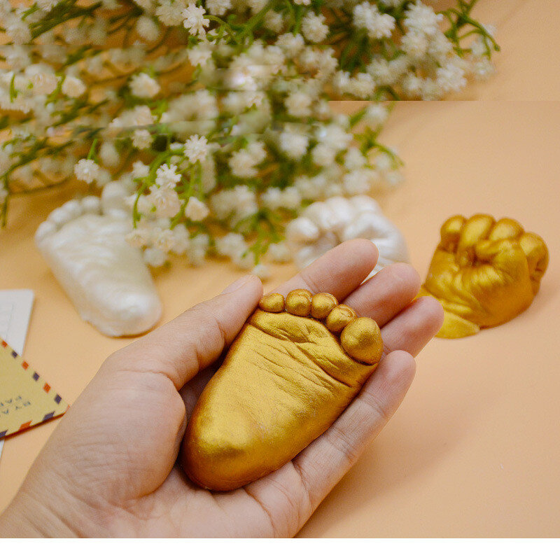 3d bebê mão impressão pé fundição kit lembrança handprint pegada do bebê lembranças de crescimento do bebê memorial