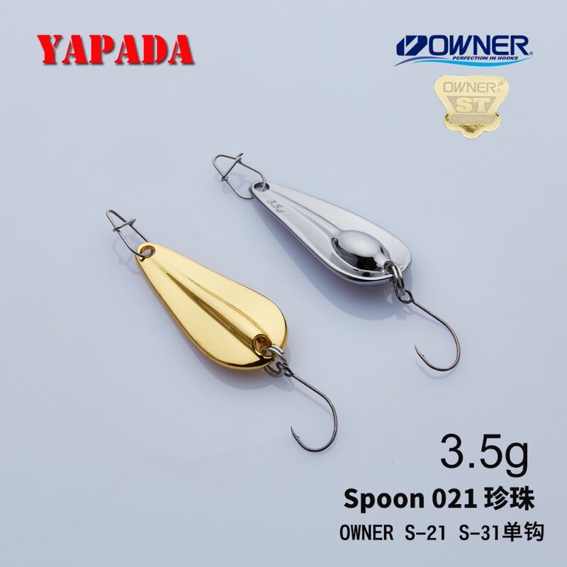 YAPADA Spoon 021 Pearl2.5g-3.5g PROPRIETARIO AMO Singolo 30mm33m38mm Multicolore Cucchiaio di Metallo In lega di Zinco di Esche Da Pesca