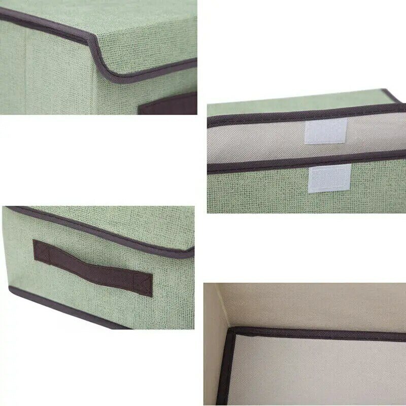 홈 Foldable 패브릭 스토리지 박스 큐브 옷 바구니 빈 옷장 테이블 선반 주최자 세탁 옷 상자