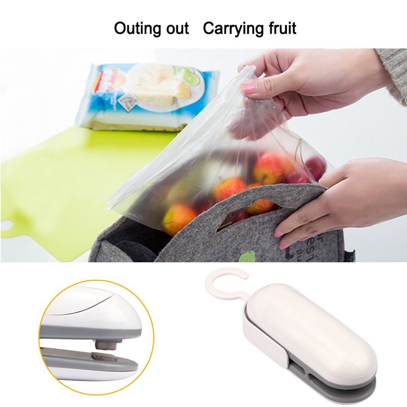 Handheld Panas Tas Sealer Sealer Panas Smart Kantong Plastik Sealer untuk Kedap Udara Penyimpanan Makanan, Reseals Snack Tas panas Segel Plasti