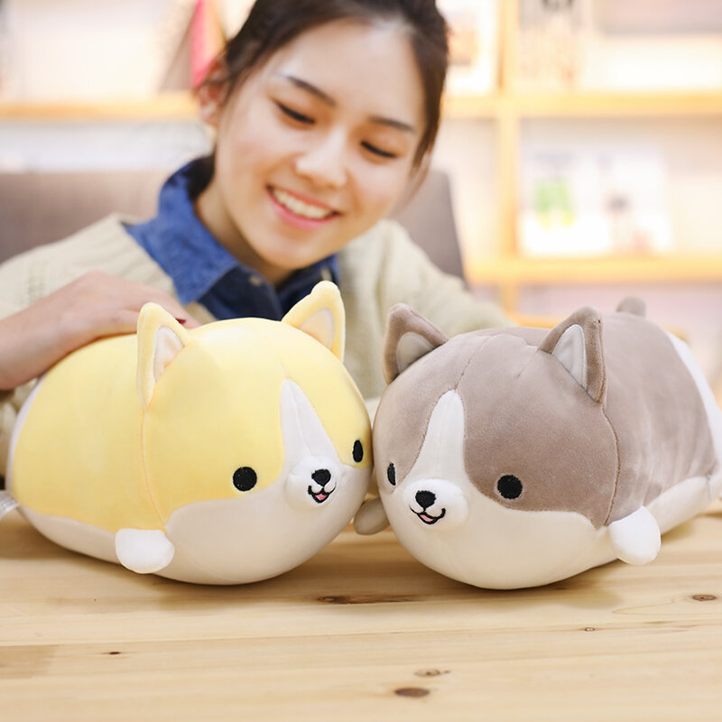 1pc 30/45/60cm Cute Corgi Dog Plush Toy Stuffed Soft Animal Pillow Lovely Christmas Gift for Kids Kawaii Valentine Present