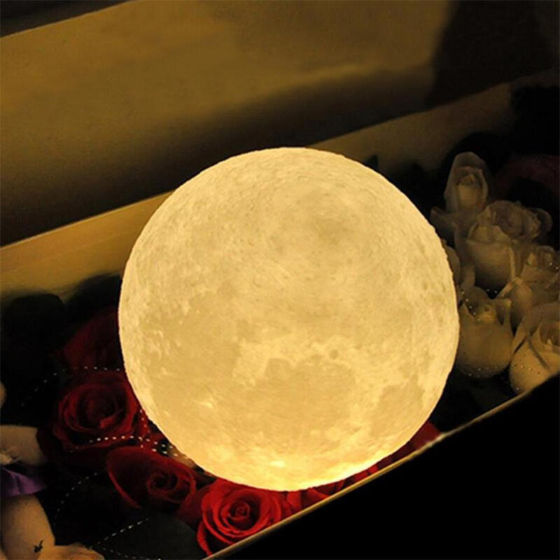 Magiczne 8 CM sterowanie dotykowe LED światło księżyc zabawki Luminous księżyca dzieci dzień księżyc podświetlane zabawki prezenty z akumulator USB linii