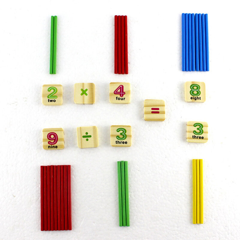 Bambini numeri di legno Stick matematica apprendimento precoce conteggio giocattoli matematici educativi per bambini regalo per bambini