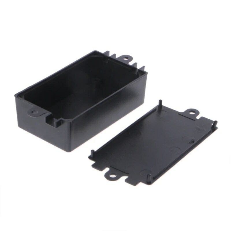 Wodoodporna plastikowa obudowa elektroniczna pudełko projektowe czarne złącze 65x38x22mm