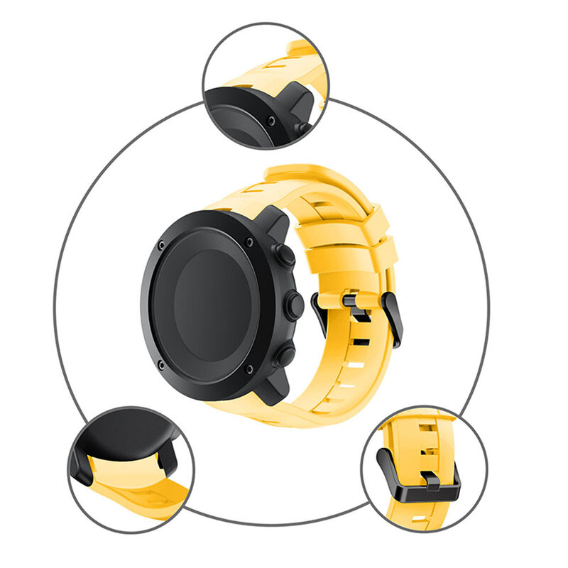 Per SUUNTO AMBIT3 cinturino di ricambio per cinturino sportivo in silicone verticale Frontier/classico per SUUNTO AMBIT3 smart watch verticale