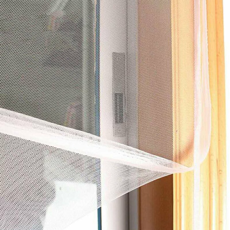 DIY moskitiera na okno netto firanka lato przeciw komarom Cortinas latające osy moskitiera na okno wsuwana osłona zestaw siatki Protector