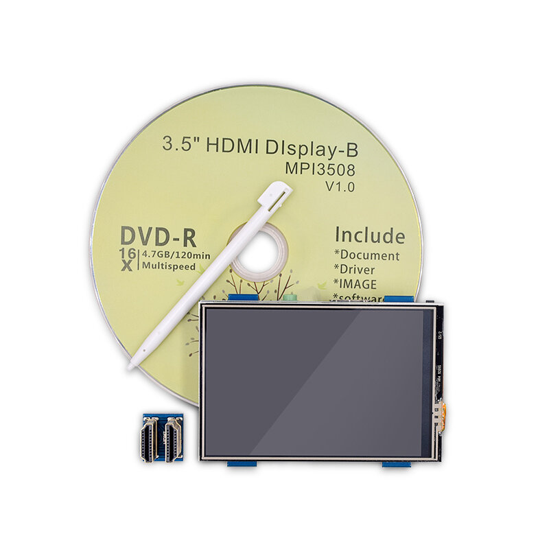 Écran tactile LCD HDMI USB 3.5 pouces, 1920x1080 pouces, pour Raspberry 3/2/B +/B/A +