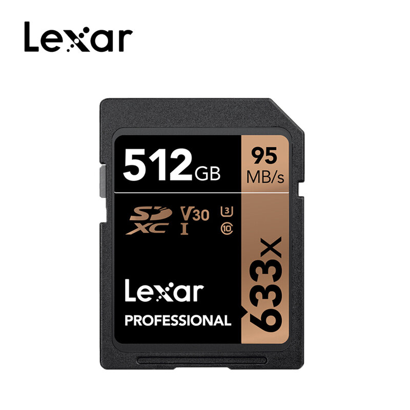 Lexar Genuine 633x  For 1080p 3D 4K video Camera 16G 32GB U1 SDHC 64GB 128GB 256GB 512GB U3 SD Card SDXC Class 10 Memory Card