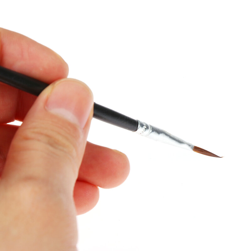 10 ชิ้น/เซ็ตสีดำFine Hand Painted Thin Hook Lineปากกาแปรงไนล่อนอะคริลิคปากกาวาดปากกาแปรงอุปกรณ์ศิลปะ