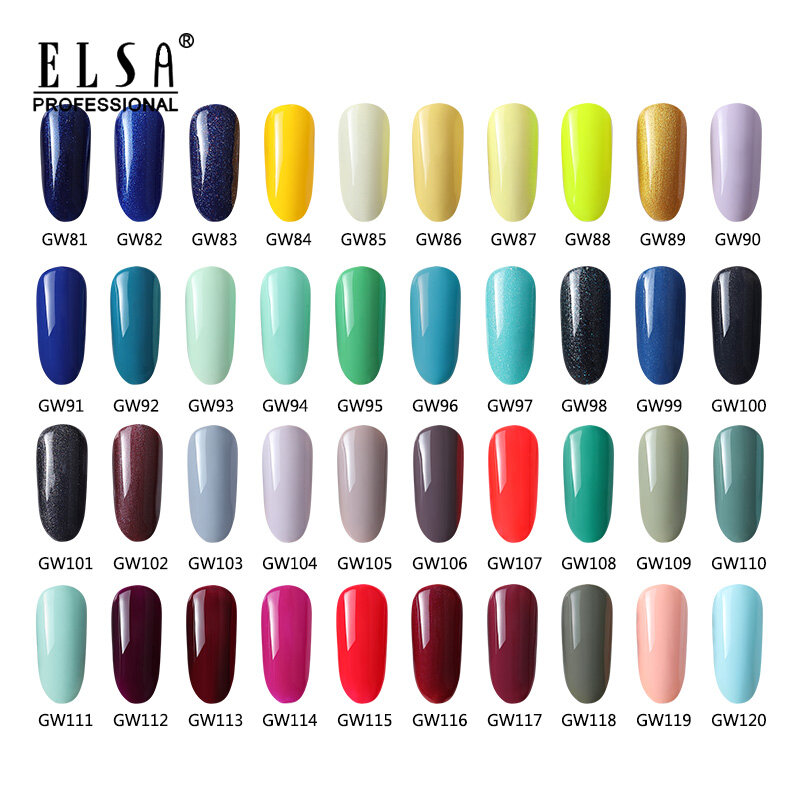 Elsa-esmalte en Gel para manicura semipermanente, barniz para capa superior, UV, LED, 15ml