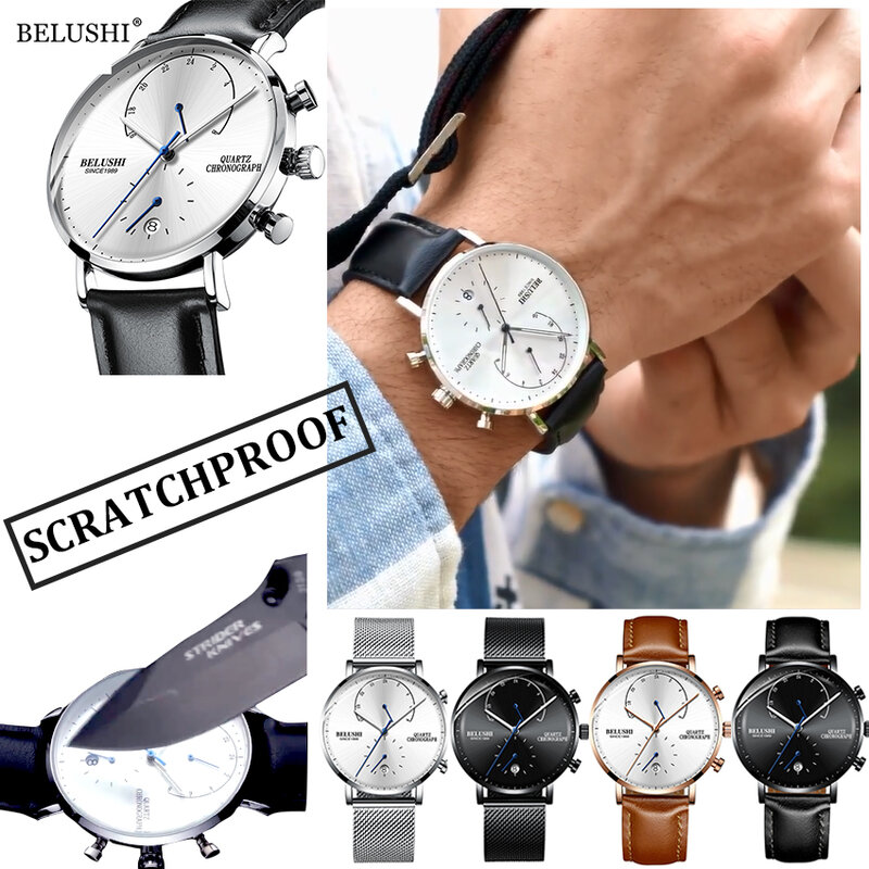 Relógios masculinos 2018 relógios de quartzo aço da marca luxo fanshion casual relógio de pulso masculino à prova dwaterproof água relogio masculino