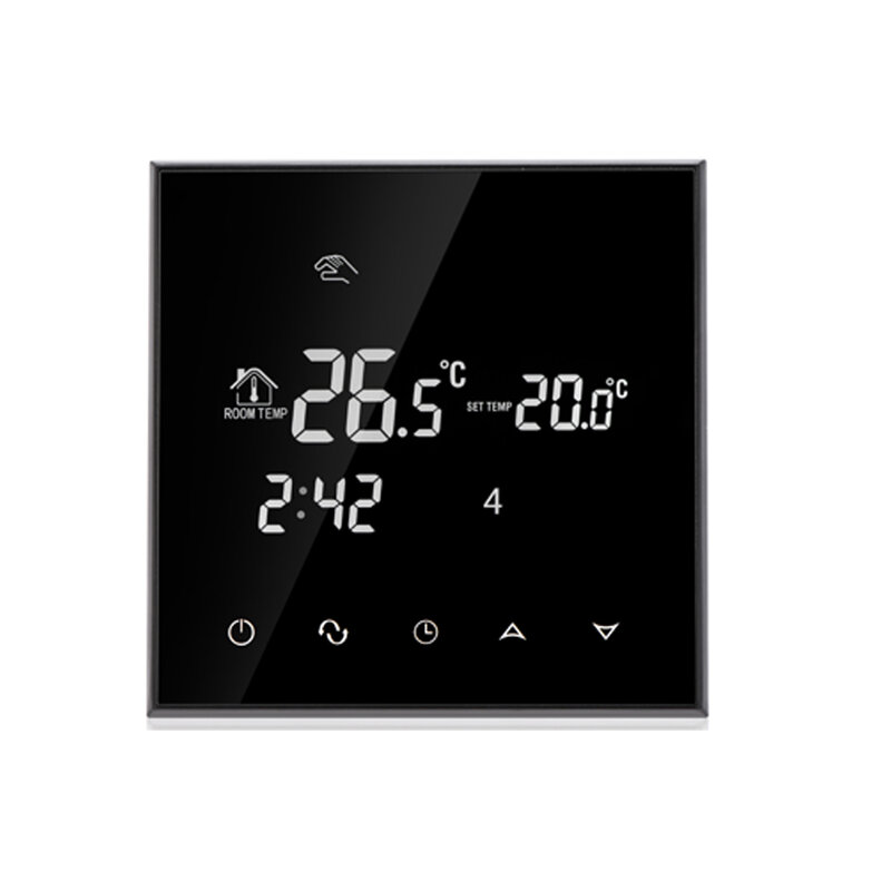 ترموستات للتدفئة الأرضية, شاشة لمس LCD قابلة للبرمجة مع مستشعر مزدوج