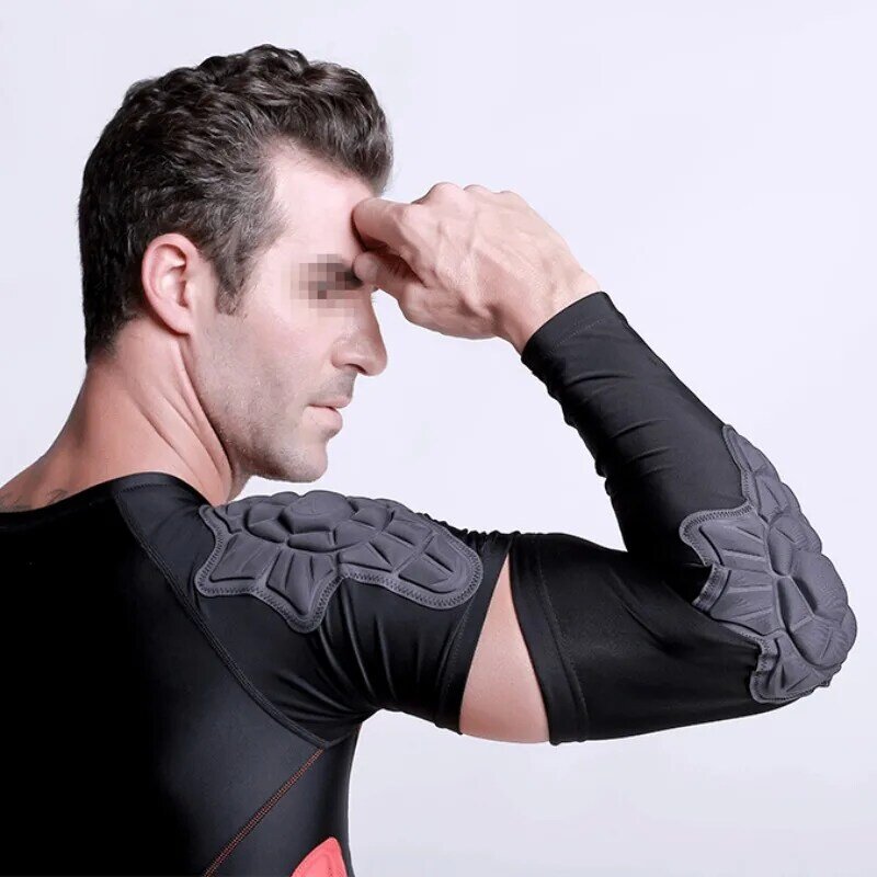 Protetor de cotovelo respirável, protetor de braço acolchoado para compressão para skate, basquete e futebol