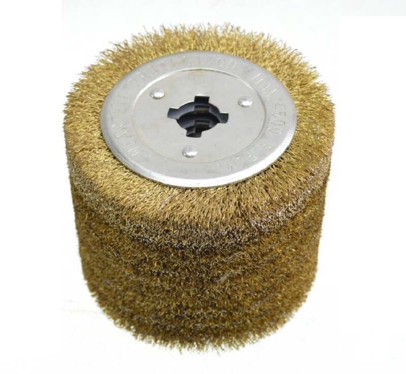 New 1pc 120*100*19 Deburring Brush Wheel Stainless Steel Wire Brush for the Wood Furniture match Electric Striping Machine