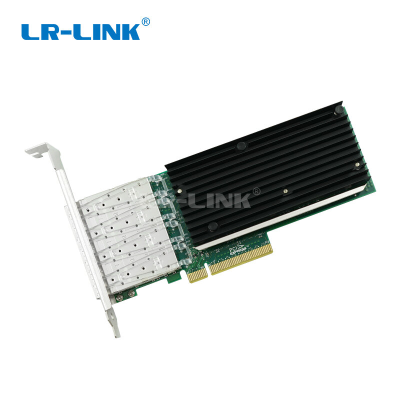 LR-LINK adaptador ethernet 10gb, porta quad, adaptador pci-express, fibra ótica, placa de rede, intel xl710, compatível