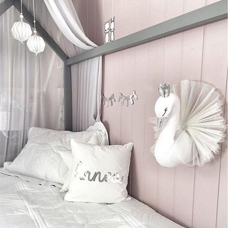 Oloey bonito animal cisne flamingo parede pendurado montagem de pelúcia brinquedo boneca princesa para a menina do miúdo presente do bebê quarto berçário decoração