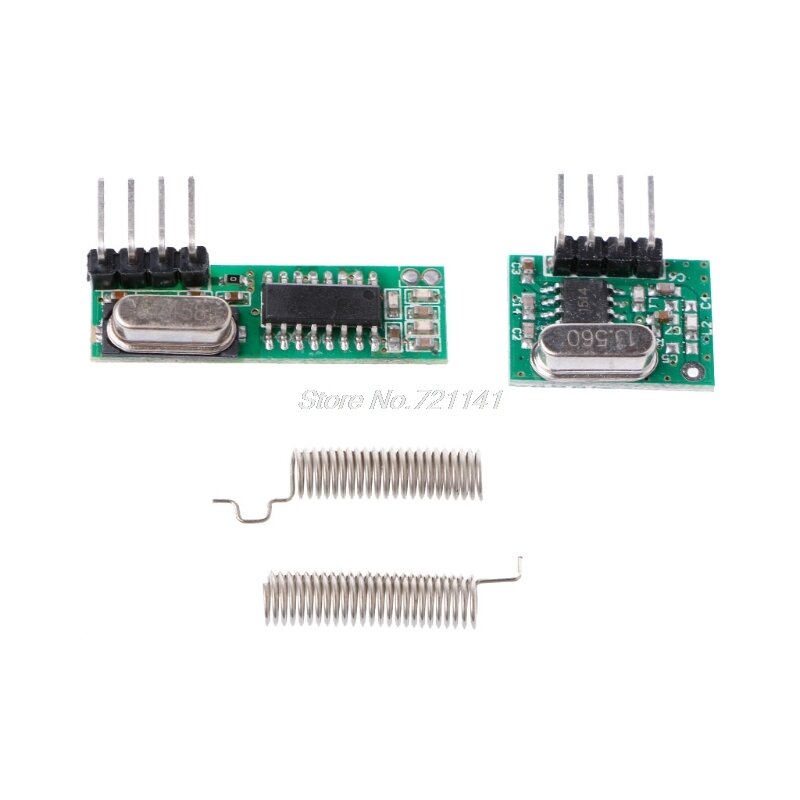 1 conjunto 433 mhz superheterodyne rf receptor transmissor módulo kit com 2 antenas para braço/mcu dropship