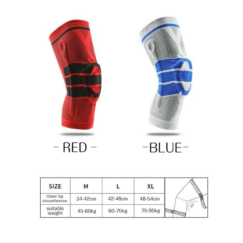Warto silikonowe wyściełane ochraniacze na kolana do koszykówki elastyczne rzepki Brace Kneepad wsparcie sprzęt Fitness Protector siatkówka tenis