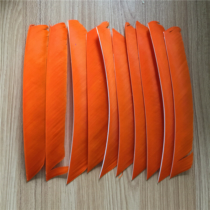 50 pçs laranja comprimento total real pena turquia para tiro com arco e flecha de caça e tiro flexching venda quente melhor