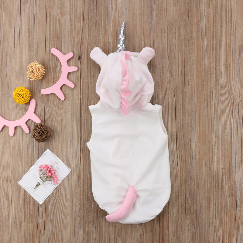 Kleinkind Neugeborenen Einhorn Baby Mädchen Fleece Romper Overall Jumper Outfits Kostüm